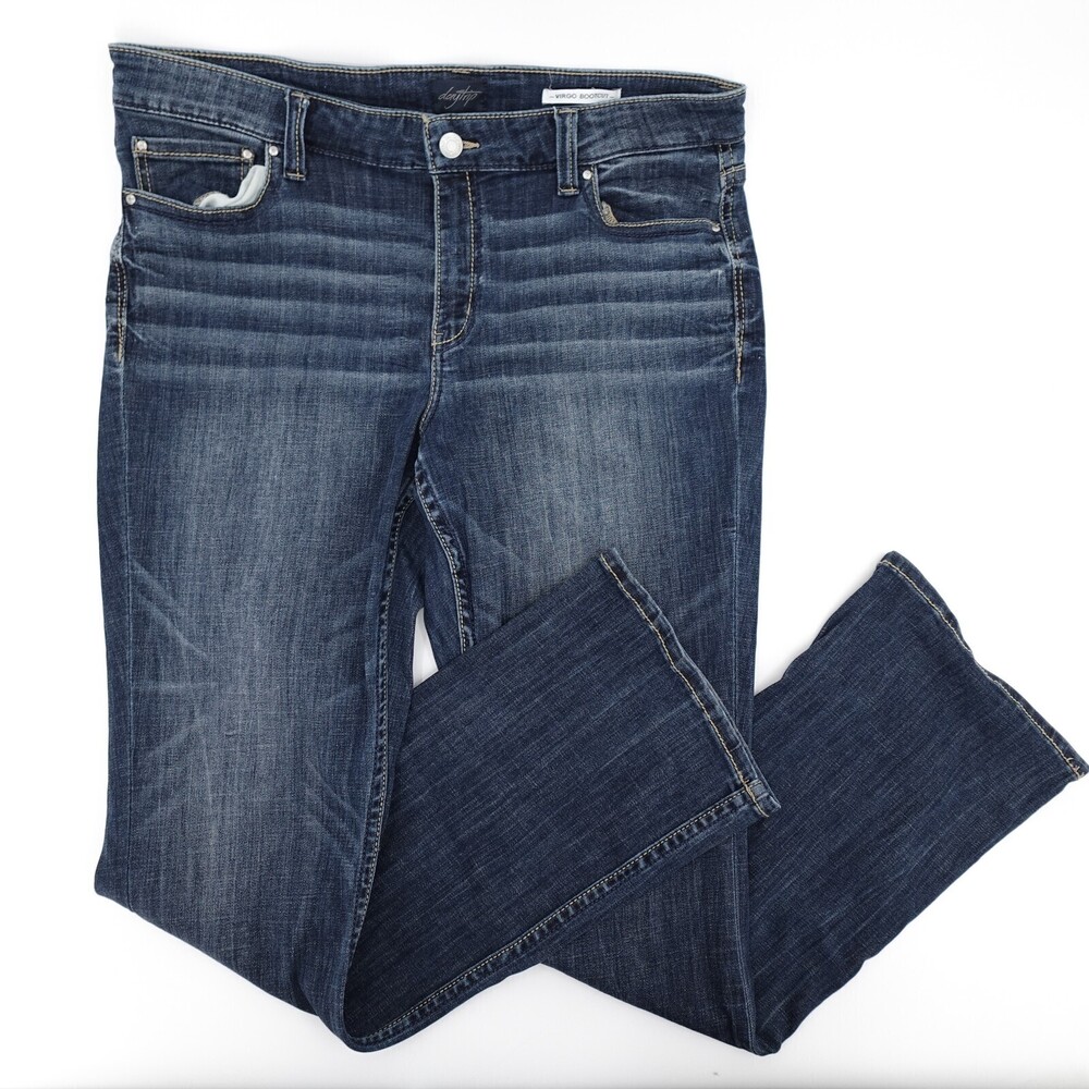 Daytrip Jeans Womens 36 XL Blue Virgo Bootcut Stretch Medium Wash Denim Pockets